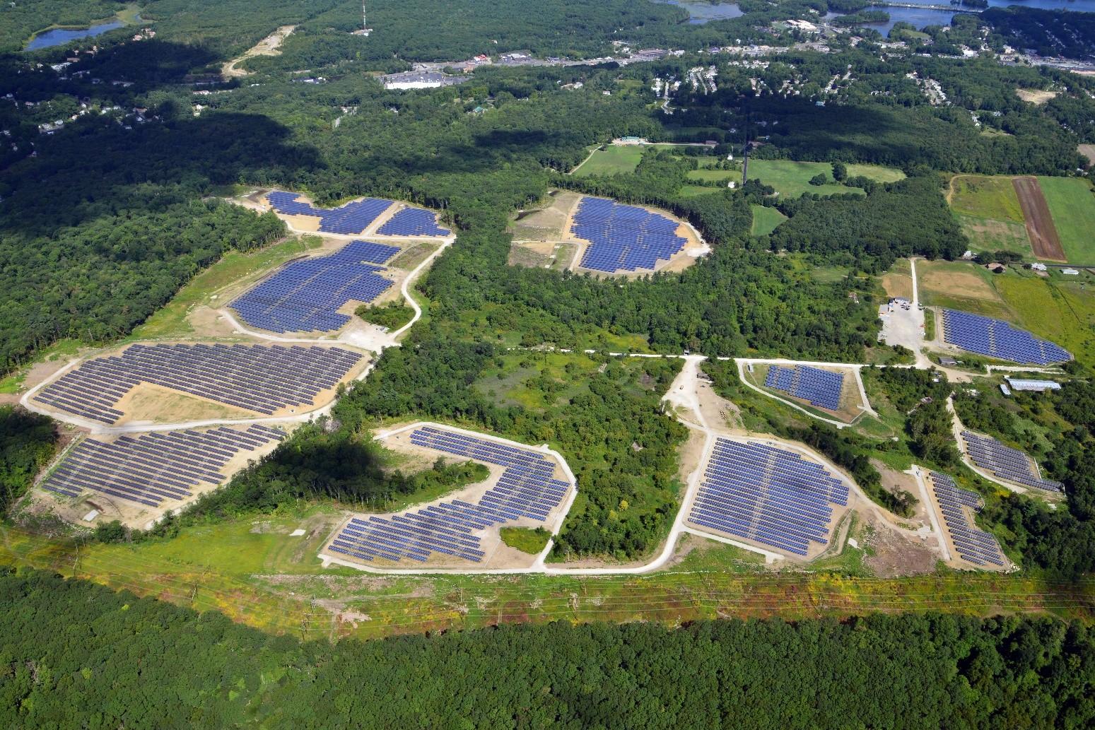 Aerial view of the supplied solar installation